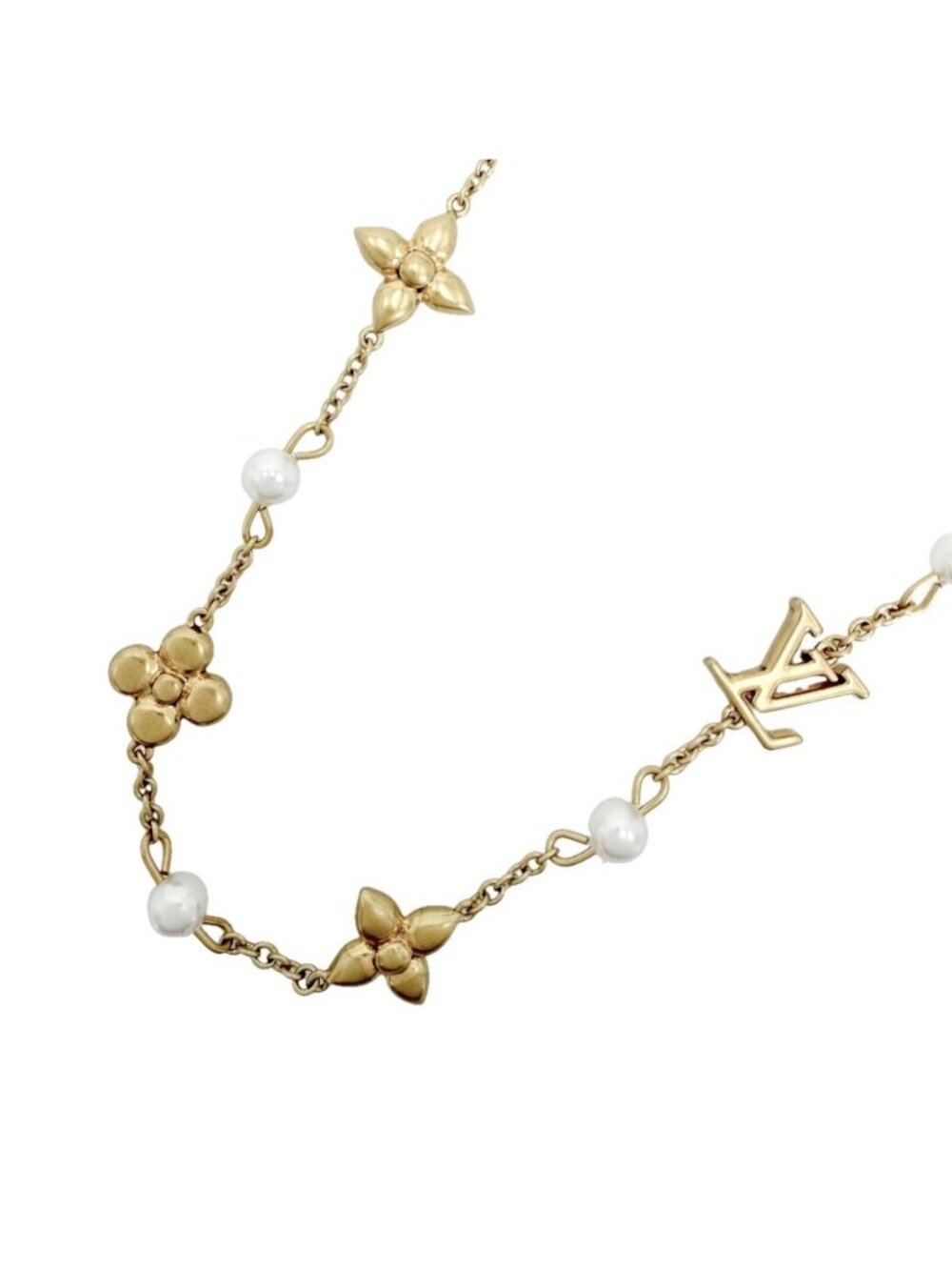 Louis Vuitton Necklace Monogram Flower Adjustable
